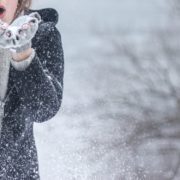 Child playing safely in winter snow — Spring Valley Pediatrics Washington DC