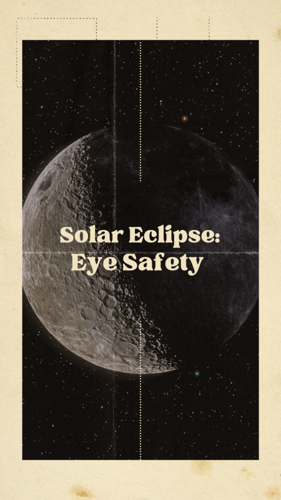 Child wearing eclipse glasses to watch solar eclipse safely — Spring Valley Pediatrics Washington DC