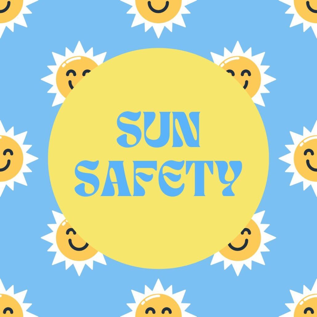 Child wearing sun hat at beach — sun safety tips from Spring Valley Pediatrics Washington DC